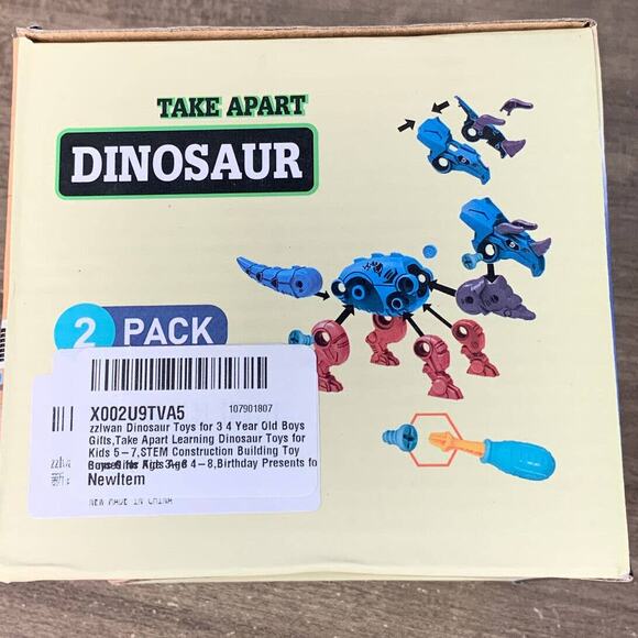 Dinosaur Toys Lot Take Apart with Drill Building Learning Set for Kids Boys - Picture 7 of 11